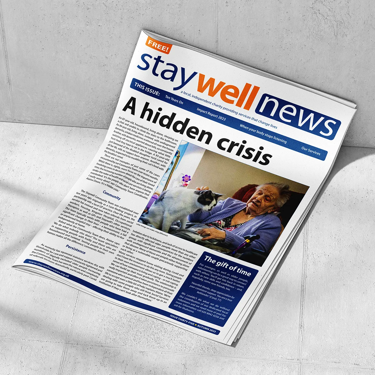 Newsletter design for Staywell